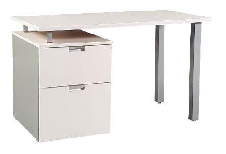 Urban Pedestal Desk with Metal Open Leg End, 1 Box Drawer & 1 File Drawer, 42"W